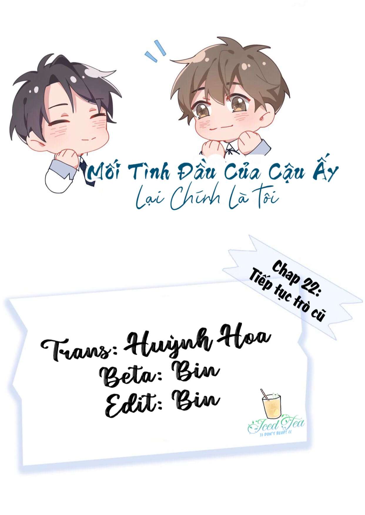 Mối Tình Đầu Của Cậu Ấy Chính Là Tôi Chap 22 - Next Chap 23