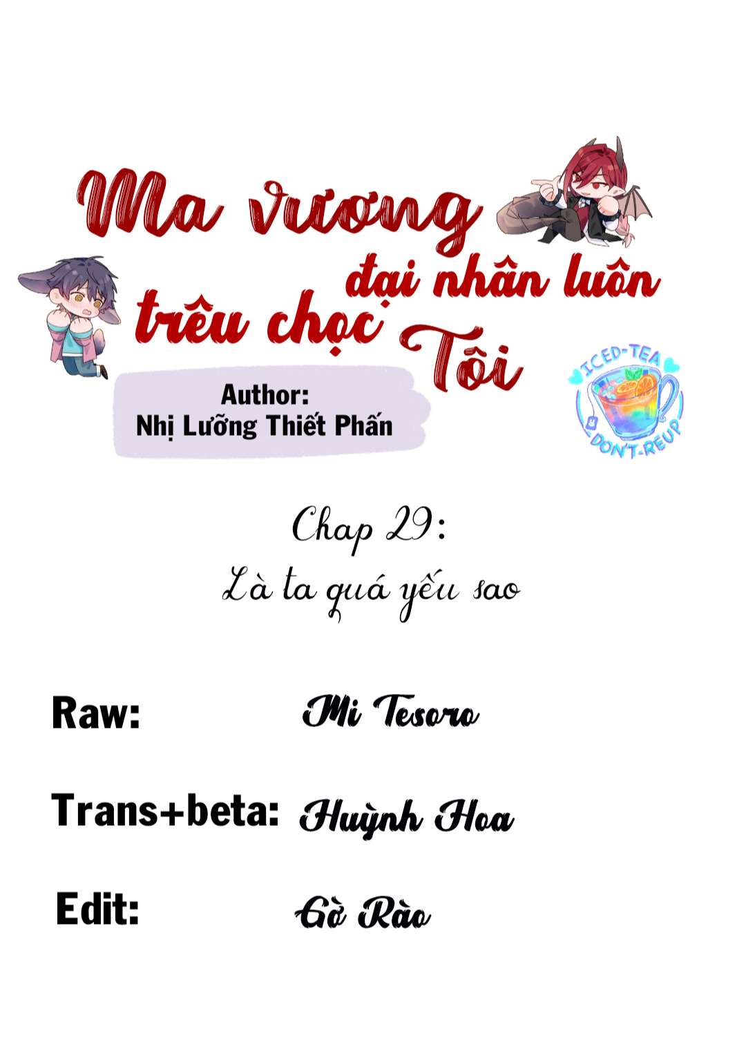 Ma vương đại nhân luôn thích trêu chọc tôi Chap 29 - Next Chap 30